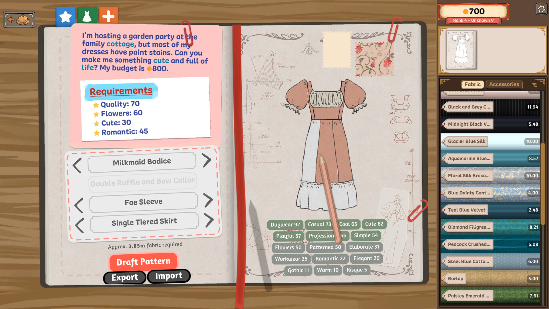 The Dressmaker sketchbook where every design decision starts
